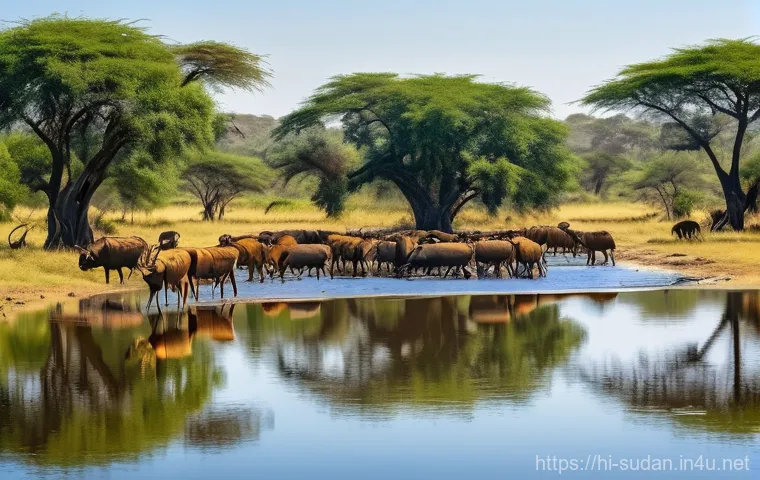 수단 야생동물 보호구역 - **Prompt 2: Conservation Efforts: Rangers and Community**
    "A heartwarming and inspiring scene de...