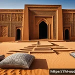 Home 17 수단 카림 무덤 유적 - A detailed depiction of the medieval Karima tombs in central Sudan, showcasing grand Islamic and Afr...
